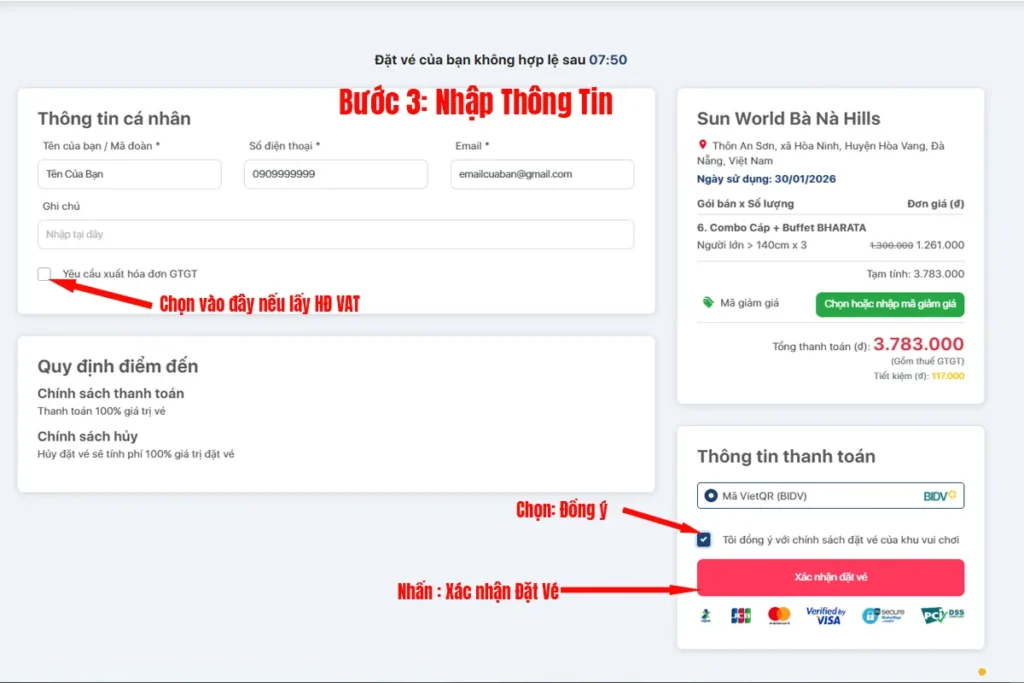 Hướng dẫn đặt vé Online SunWorld Bà Nà Hills