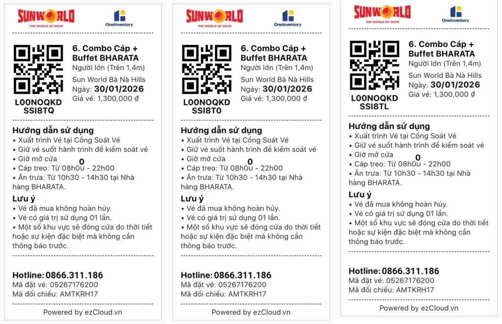 Hướng dẫn đặt vé Online SunWorld Bà Nà Hills